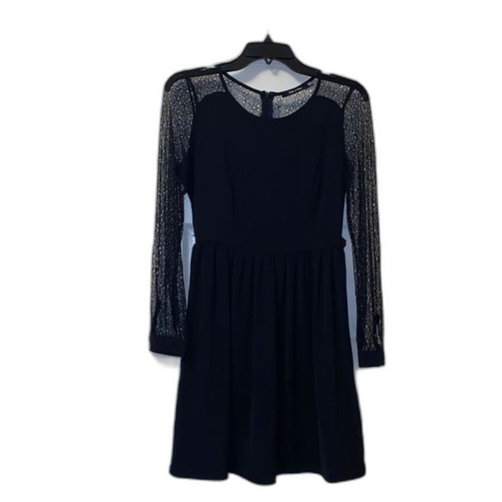 Doe & Rae Lace Long Sleeve Black Dress Little Black Dress LBD Size XS